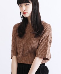 Lulu ＆ Arnie | 透かし編み 半袖ニット / サマーニット(ニット/セーター)