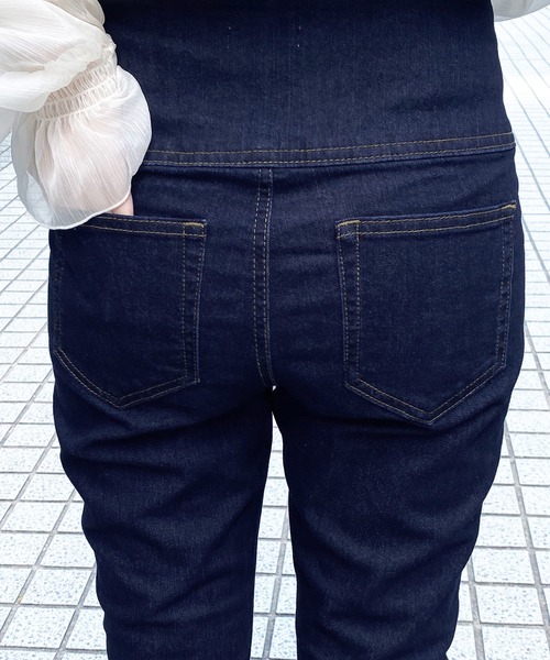 PairPair（ペアペア）の「ハイウエストデニムスキニーパンツ（デニムパンツ・レディース・ブラック/インディゴブルー/ダークインディゴブルー・SMALL/MEDIUM/LARGE）」の15枚目の写真