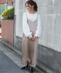 tiptop | 2020AW サテンロングワンピース(ワンピース)