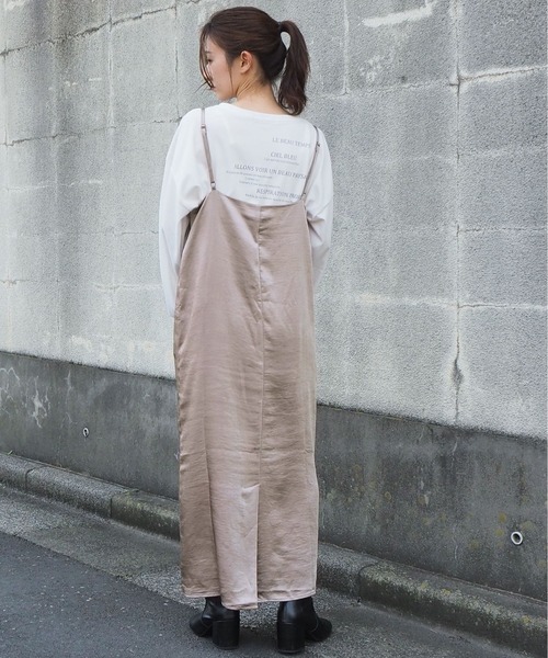 tiptop(ティップトップ)の「【web限定アイテム】サテンロングキャミワンピース(ワンピース・レディース・ブラック/モカ/ベージュ・FREE)」の6枚目の写真