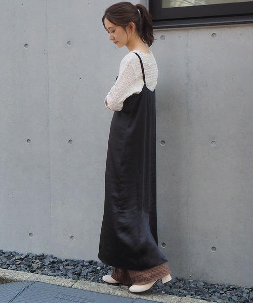 tiptop(ティップトップ)の「【web限定アイテム】サテンロングキャミワンピース(ワンピース・レディース・ブラック/モカ/ベージュ・FREE)」の13枚目の写真