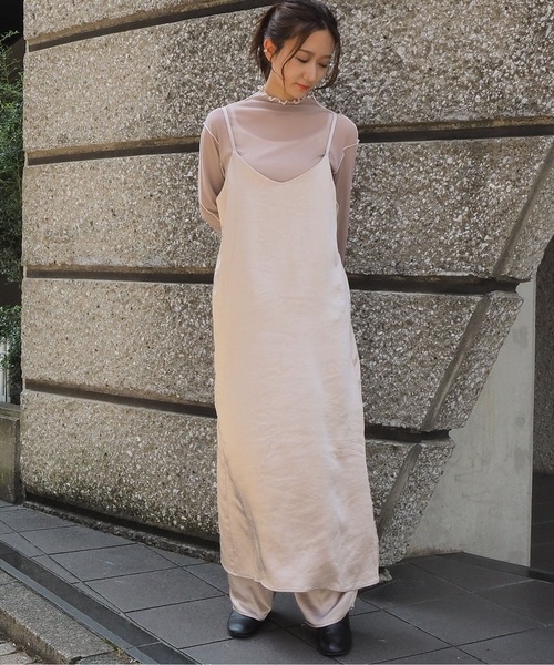 tiptop(ティップトップ)の「【web限定アイテム】サテンロングキャミワンピース(ワンピース・レディース・ブラック/モカ/ベージュ・FREE)」の7枚目の写真