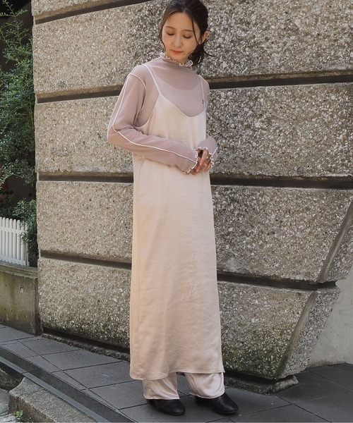 tiptop(ティップトップ)の「【web限定アイテム】サテンロングキャミワンピース(ワンピース・レディース・ブラック/モカ/ベージュ・FREE)」の8枚目の写真