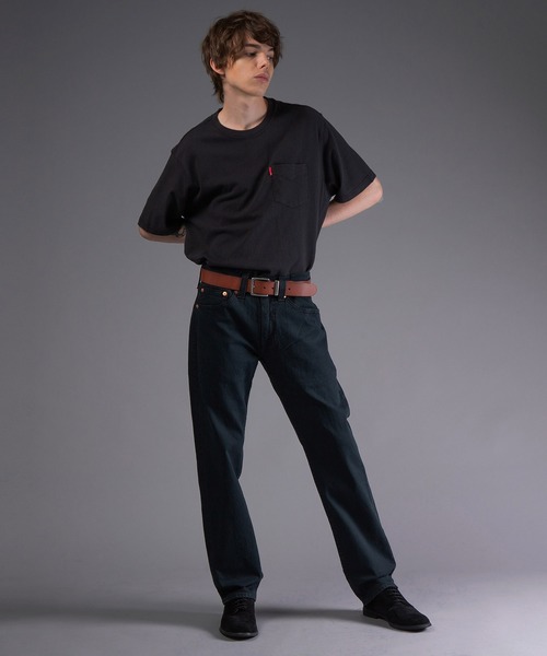 Levi's(リーバイス)の「LEVI'S(R) TYPE1 ヘビーウェイトTシャツ CAVIAR(Tシャツ/カットソー・メンズ・ブラック・S/M/L/XL/XS)」の4枚目の写真