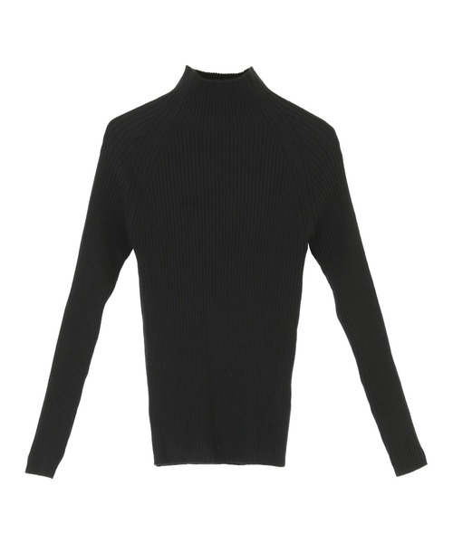 リブ編みハイネックニット（ニット/セーター）｜titivate