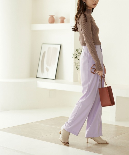 titivate（ティティベイト）の「ﾘﾌﾞ編みﾊｲﾈｯｸﾆｯﾄ（ニット/セーター・レディース・ブラック/ベージュ/ブラウン/オリーブ/ブルー/アイボリー/ブラウン系その他/ベージュ系その他/ブラウン系その他2/ピンク系その他/ライトピンク・S/M/L）」の16枚目の写真