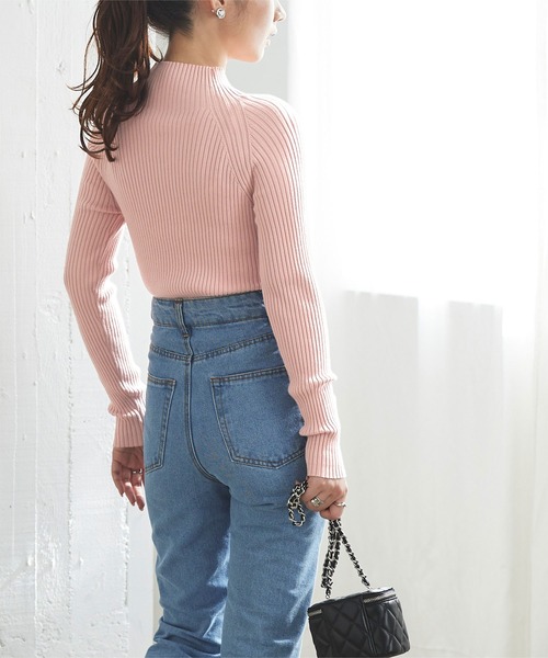 FORSOMEONEリブ編みハイネックニット FORSOMEONEリブ編みハイネックニット