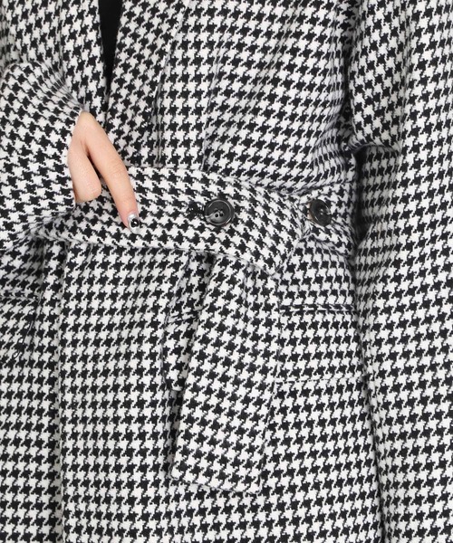 WC（ダブル シー）の「WC/【セットアップ対応商品】千鳥柄ビッグシルエットチェスターコート（チェスターコート・レディース・ブラック/ブラウン・FREE）」の17枚目の写真