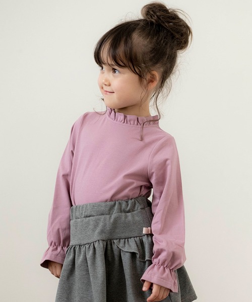 Catherine Cottage（キャサリンコテージ）の「キャンディースリーブフリルトップス（Tシャツ/カットソー・キッズ・ライラック/ピンク/ホワイト/ミント/ローズ・110/120/130/140/150/160/100）」の3枚目の写真