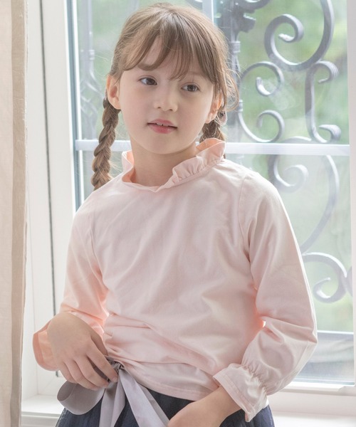 Catherine Cottage（キャサリンコテージ）の「キャンディースリーブフリルトップス（Tシャツ/カットソー・キッズ・ライラック/ピンク/ホワイト/ミント/ローズ・110/120/130/140/150/160/100）」の4枚目の写真