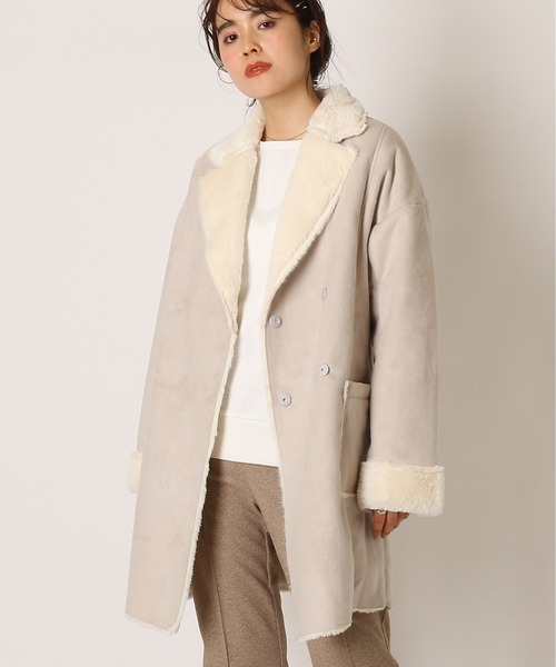 セール フェイクムートンダブルコート ムートンコート Triangle Palette トライアングルパレット のファッション通販 Zozotown