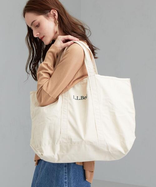 L.L.Bean（エルエルビーン）の「[ エルエル ビーン ] L.L.Bean SC グローサリー トート バッグ（トートバッグ・レディース・オフホワイト/ライトグレー/ネイビー/オリーブ/モカ・FREE）」の6枚目の写真