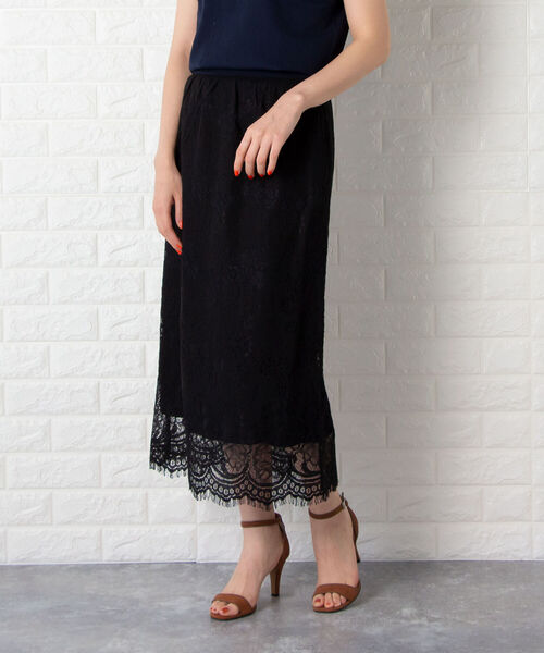 NOLLEY’S Sophi(ノーリーズソフィ)の「ウエストリブレーススカート(スカート・レディース・アイボリー/ブラック/ベージュ・36/38)」の13枚目の写真