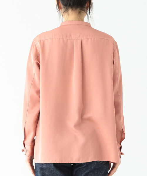 「BEAMS BOY」 長袖ブラウス - ピンク レディース BEAMS BOY（ビームスボーイ）の「BEAMS BOY / コットン ボイル