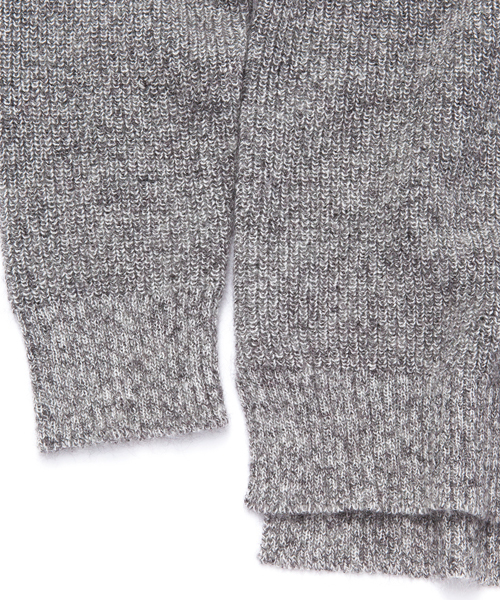 MONKEY TIME（モンキータイム）の「MT ∴ アクリル モヘア アゼ ニット ◆（ニット/セーター・メンズ・グレー/ネイビー/ホワイト・MEDIUM/LARGE/SMALL/X-LARGE）」の6枚目の写真