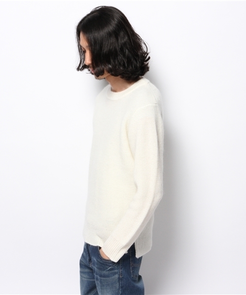 MONKEY TIME（モンキータイム）の「MT ∴ アクリル モヘア アゼ ニット ◆（ニット/セーター・メンズ・グレー/ネイビー/ホワイト・MEDIUM/LARGE/SMALL/X-LARGE）」の17枚目の写真