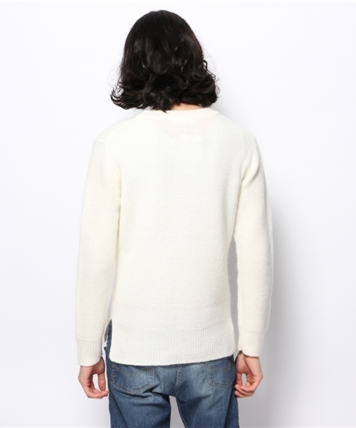 MONKEY TIME（モンキータイム）の「MT ∴ アクリル モヘア アゼ ニット ◆（ニット/セーター・メンズ・グレー/ネイビー/ホワイト・MEDIUM/LARGE/SMALL/X-LARGE）」の18枚目の写真