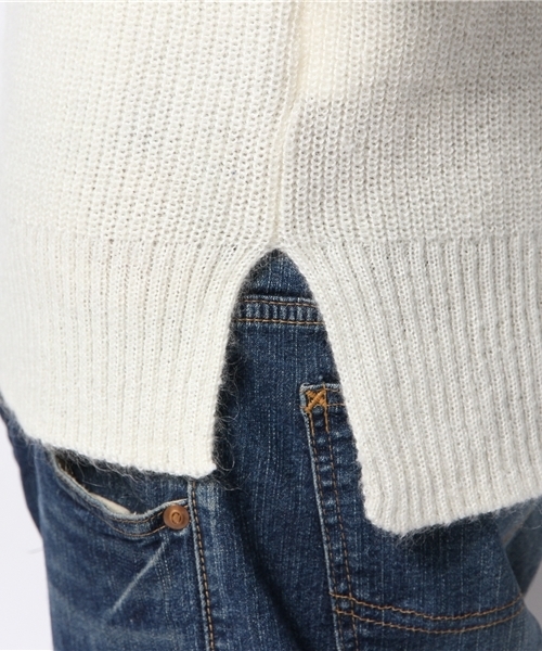 MONKEY TIME（モンキータイム）の「MT ∴ アクリル モヘア アゼ ニット ◆（ニット/セーター・メンズ・グレー/ネイビー/ホワイト・MEDIUM/LARGE/SMALL/X-LARGE）」の14枚目の写真