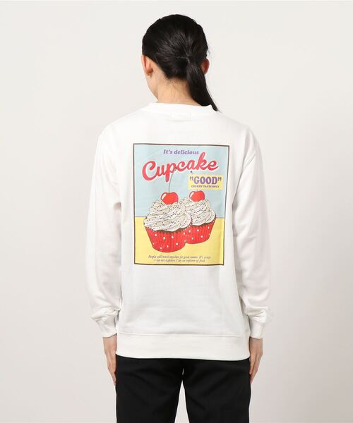 WEGO(ウィゴー)の「WEGO/スイーツバックプリントプルオーバー(スウェット・レディース・スミクロ/ホワイト・MEDIUM/LARGE/SMALL)」の10枚目の写真