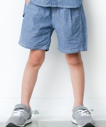 DILASH | 綿麻 シャンブレーハーフパンツ（4分丈）(その他パンツ)