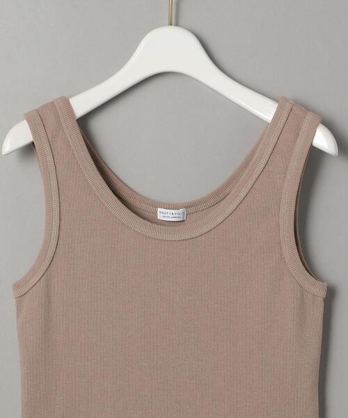 BEAUTY&YOUTH UNITED ARROWS（ビューティーアンドユースユナイテッドアローズ）の「BY テレコリブタンクトップ（タンクトップ・レディース・ホワイト/ブラック/ベージュ/ライム/ダークブラウン/ブラウン・FREE）」の19枚目の写真