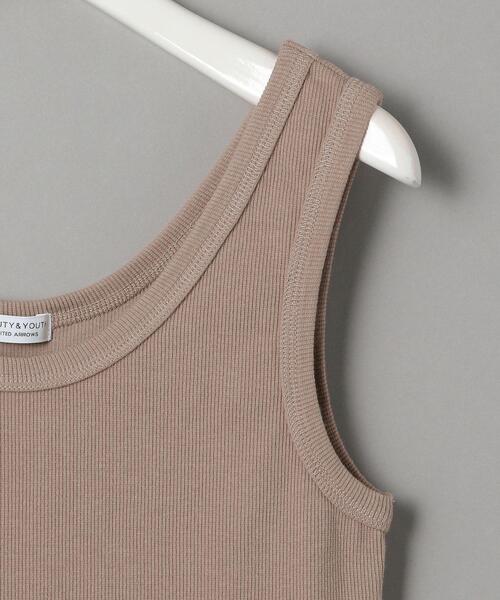 BEAUTY&YOUTH UNITED ARROWS（ビューティーアンドユースユナイテッドアローズ）の「BY テレコリブタンクトップ（タンクトップ・レディース・ホワイト/ブラック/ベージュ/ライム/ダークブラウン/ブラウン・FREE）」の20枚目の写真