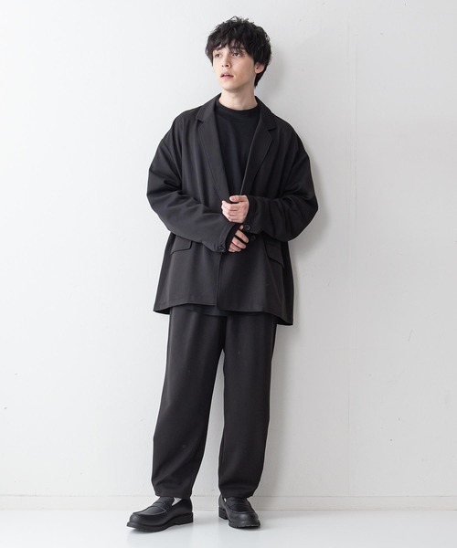 UNIIT（ユニット）の「【UNIIT】ＴＲルーズバルーンイージーパンツ　ワイドパンツ　セットアップ対応アイテム　裾のスナップ釦をとめればバルーンパンツ（その他パンツ・メンズ・ブラック/ライトベージュ/ライトグレー・MEDIUM/LARGE）」の4枚目の写真