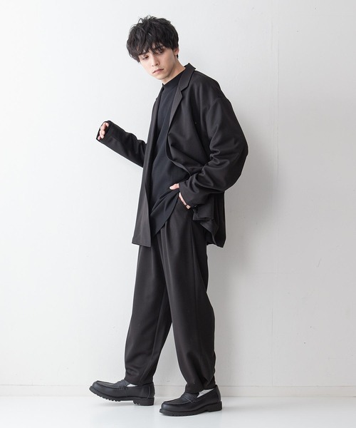 UNIIT（ユニット）の「【UNIIT】ＴＲルーズバルーンイージーパンツ　ワイドパンツ　セットアップ対応アイテム　裾のスナップ釦をとめればバルーンパンツ（その他パンツ・メンズ・ブラック/ライトベージュ/ライトグレー・MEDIUM/LARGE）」の5枚目の写真