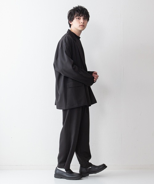 UNIIT（ユニット）の「【UNIIT】ＴＲルーズバルーンイージーパンツ　ワイドパンツ　セットアップ対応アイテム　裾のスナップ釦をとめればバルーンパンツ（その他パンツ・メンズ・ブラック/ライトベージュ/ライトグレー・MEDIUM/LARGE）」の7枚目の写真