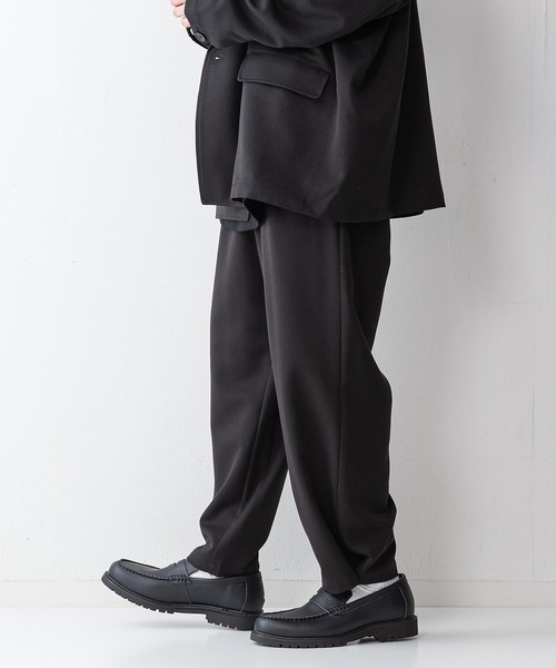 UNIIT（ユニット）の「【UNIIT】ＴＲルーズバルーンイージーパンツ　ワイドパンツ　セットアップ対応アイテム　裾のスナップ釦をとめればバルーンパンツ（その他パンツ・メンズ・ブラック/ライトベージュ/ライトグレー・MEDIUM/LARGE）」の8枚目の写真