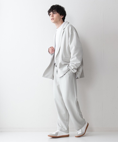 UNIIT（ユニット）の「【UNIIT】ＴＲルーズバルーンイージーパンツ　ワイドパンツ　セットアップ対応アイテム　裾のスナップ釦をとめればバルーンパンツ（その他パンツ・メンズ・ブラック/ライトベージュ/ライトグレー・MEDIUM/LARGE）」の13枚目の写真
