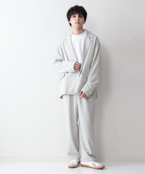 UNIIT（ユニット）の「【UNIIT】ＴＲルーズバルーンイージーパンツ　ワイドパンツ　セットアップ対応アイテム　裾のスナップ釦をとめればバルーンパンツ（その他パンツ・メンズ・ブラック/ライトベージュ/ライトグレー・MEDIUM/LARGE）」の15枚目の写真