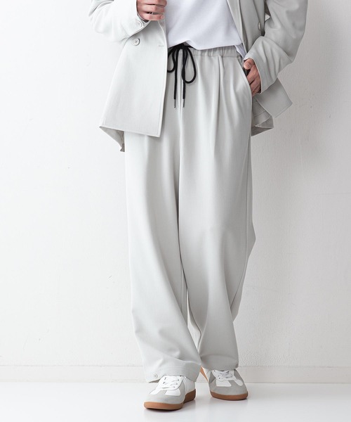 UNIIT（ユニット）の「【UNIIT】ＴＲルーズバルーンイージーパンツ　ワイドパンツ　セットアップ対応アイテム　裾のスナップ釦をとめればバルーンパンツ（その他パンツ・メンズ・ブラック/ライトベージュ/ライトグレー・MEDIUM/LARGE）」の17枚目の写真