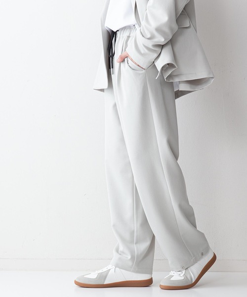 UNIIT（ユニット）の「【UNIIT】ＴＲルーズバルーンイージーパンツ　ワイドパンツ　セットアップ対応アイテム　裾のスナップ釦をとめればバルーンパンツ（その他パンツ・メンズ・ブラック/ライトベージュ/ライトグレー・MEDIUM/LARGE）」の18枚目の写真