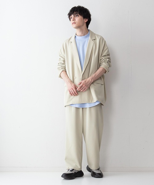 UNIIT（ユニット）の「【UNIIT】ＴＲルーズバルーンイージーパンツ　ワイドパンツ　セットアップ対応アイテム　裾のスナップ釦をとめればバルーンパンツ（その他パンツ・メンズ・ブラック/ライトベージュ/ライトグレー・MEDIUM/LARGE）」の21枚目の写真