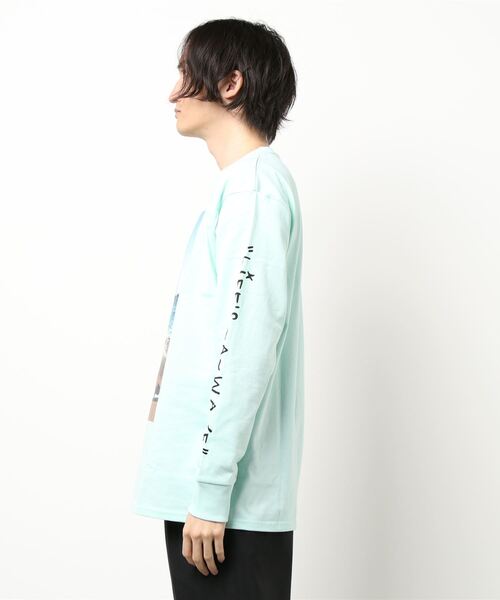 NO WAY(ノーウェイ)の「/Bl/サーフプリント長袖Tシャツ 天竺(Tシャツ/カットソー・メンズ・ホワイト/ブラック/グレー/グリーン・MEDIUM/LARGE)」の6枚目の写真