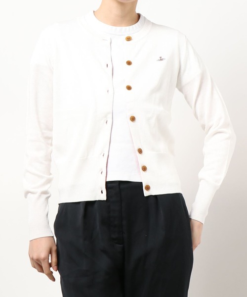 Vivienne Westwood（ヴィヴィアンウエストウッド）の「SUMMER BASIC KNIT 丸首カーディガン（ニット/セーター・レディース・ブラック/レッド/ブルー/ホワイト・LARGE/MEDIUM）」の2枚目の写真