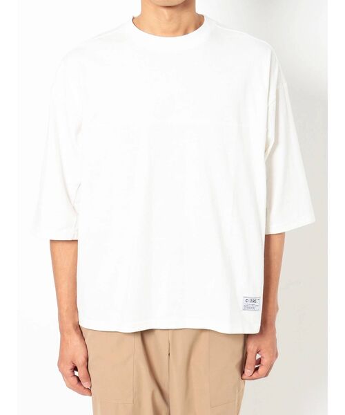 COTORICA（コトリカ）の「グラフィックBIG 7部袖TEE（Tシャツ/カットソー・メンズ・オフホワイト/ネイビー/ベージュ・MEDIUM/LARGE）」の6枚目の写真