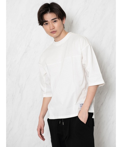 COTORICA（コトリカ）の「グラフィックBIG 7部袖TEE（Tシャツ/カットソー・メンズ・オフホワイト/ネイビー/ベージュ・MEDIUM/LARGE）」の16枚目の写真