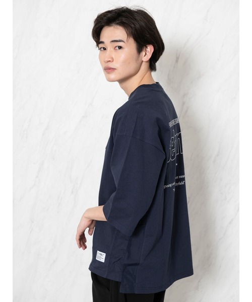 COTORICA（コトリカ）の「グラフィックBIG 7部袖TEE（Tシャツ/カットソー・メンズ・オフホワイト/ネイビー/ベージュ・MEDIUM/LARGE）」の22枚目の写真