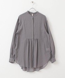siiwa | siiwa　コットンシルクバンドカラーシャツ(シャツ/ブラウス)