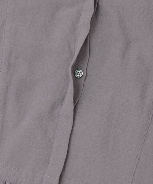 siiwa（シーワ）の「siiwa　コットンシルクバンドカラーシャツ（シャツ/ブラウス・レディース・ホワイト/グレー・ONE）」の6枚目の写真