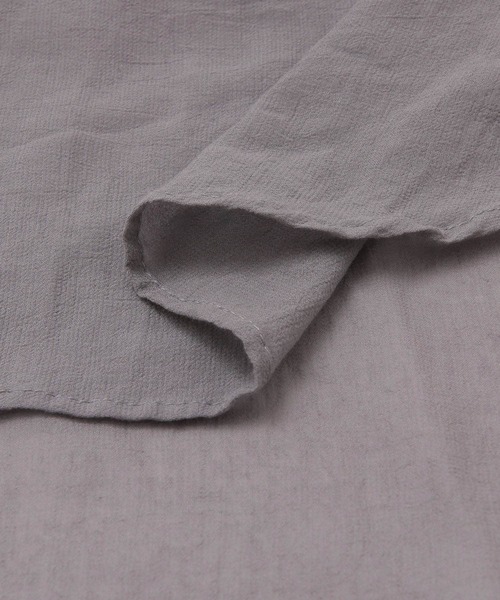 siiwa（シーワ）の「siiwa　コットンシルクバンドカラーシャツ（シャツ/ブラウス・レディース・ホワイト/グレー・ONE）」の9枚目の写真