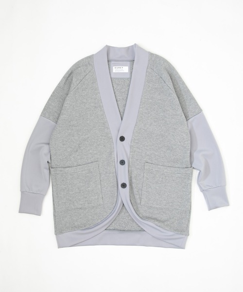 OURET（オーレット）の「OURET/オーレット/ローゲージストレッチ カノコラウンドカーディガン/2021-2022 AUTUMN&WINTER EXHIBITION 先行受注（カーディガン/ボレロ・メンズ・ブラック/グレー・1/2/3）」の2枚目の写真