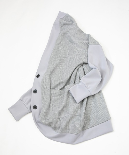 OURET（オーレット）の「OURET/オーレット/ローゲージストレッチ カノコラウンドカーディガン/2021-2022 AUTUMN&WINTER EXHIBITION 先行受注（カーディガン/ボレロ・メンズ・ブラック/グレー・1/2/3）」の10枚目の写真