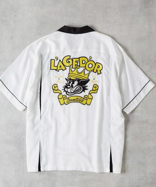 UNPERFECT（アンパーフェクト）の「[WEB限定]UNPERFECT MOCTARコラボボーリングシャツ（シャツ/ブラウス・メンズ・ホワイト/ブラック・4/3）」の7枚目の写真