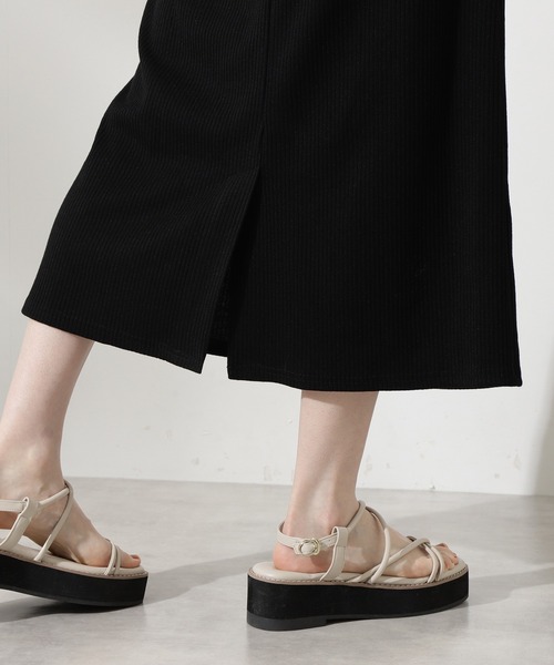 N.（N. Natural Beauty Basic）（エヌエヌナチュラルビューティーベーシック）の「【S Size Line】リブブラウジングマキシワンピース（ワンピース・レディース・ブラック/ブラウン/ブルー・MEDIUM/SMALL）」の6枚目の写真