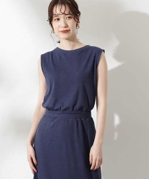 N.（N. Natural Beauty Basic）（エヌエヌナチュラルビューティーベーシック）の「【S Size Line】リブブラウジングマキシワンピース（ワンピース・レディース・ブラック/ブラウン/ブルー・MEDIUM/SMALL）」の8枚目の写真