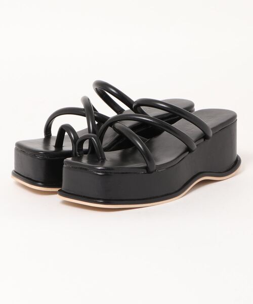 KOBE LETTUCE(コウベレタス)の「プラットフォームナローストリングサンダル(サンダル・レディース・ホワイト系その他/キャメル/ブラック・L/LL/M/S)」の15枚目の写真