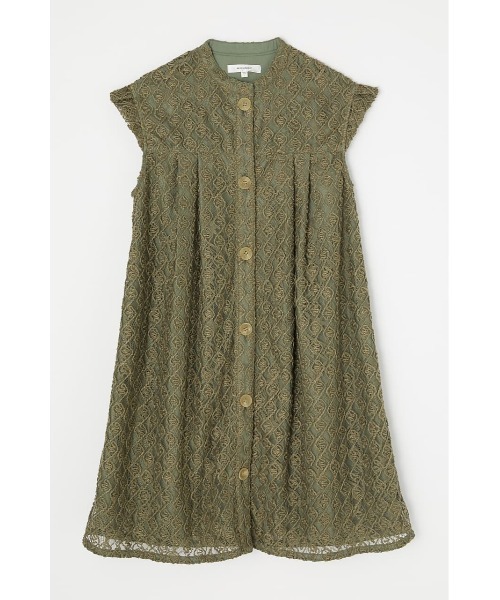 MOUSSY(マウジー)の「LACE FLARE MINI ドレス(ワンピース・レディース・ライトカーキ/ブラック/アイボリー・1/2)」の1枚目の写真